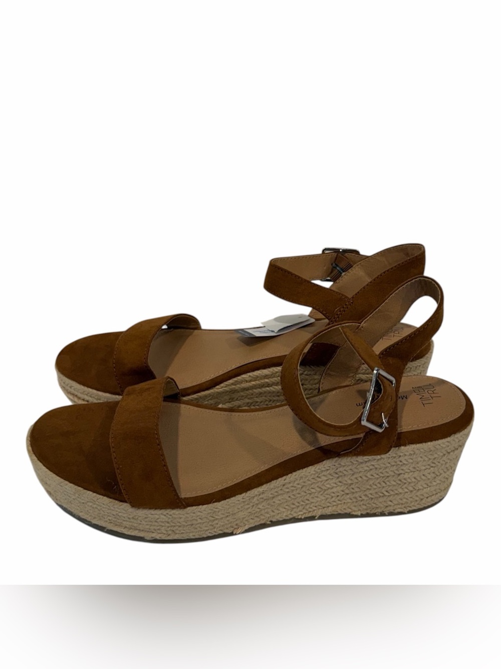 Time & True Memory Foam Brown Wedges Size 10 NWT